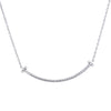 Tiffany & Co. 18ct White Gold T Smile Diamond Pendant 0.10ct 2.37g