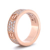 Cartier 18ct Rose Gold Love Classic Pavé Diamond Ring 0.70ct