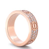 Cartier 18ct Rose Gold Love Classic Pavé Diamond Ring 0.70ct