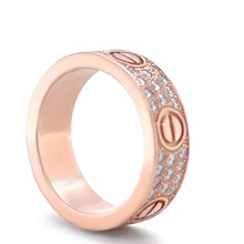 Load image into Gallery viewer, Cartier 18ct Rose Gold Love Classic Pavé Diamond Ring 0.70ct