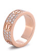 Cartier 18ct Rose Gold Love Classic Pavé Diamond Ring 0.70ct