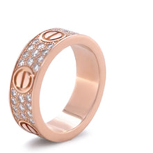 Load image into Gallery viewer, Cartier 18ct Rose Gold Love Classic Pavé Diamond Ring 0.70ct