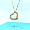 Tiffany & Co 18ct Rose Gold Open Heart Pendant