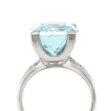 Load image into Gallery viewer, Cerrone Aquamarine & Diamond Oval Ring 11.12ct
