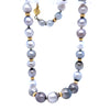 18ct Yellow Gold Strand of Baroque Cultured Pearls with Spacer Beads - 85g