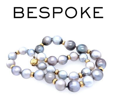 18ct Yellow Gold Strand of Baroque Cultured Pearls with Spacer Beads - 85g