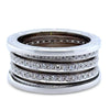 Bvlgari 18ct White Gold B.Zero1 4-Band Diamond Ring .8ct 17.38g
