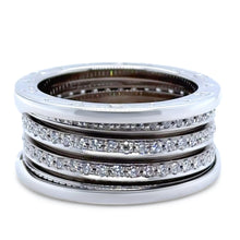 Load image into Gallery viewer, Bvlgari 18ct White Gold B.Zero1 4-Band Diamond Ring .8ct 17.38g