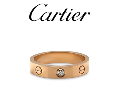 Cartier 18ct Rose Gold Diamond Love Wedding Band 4.43g