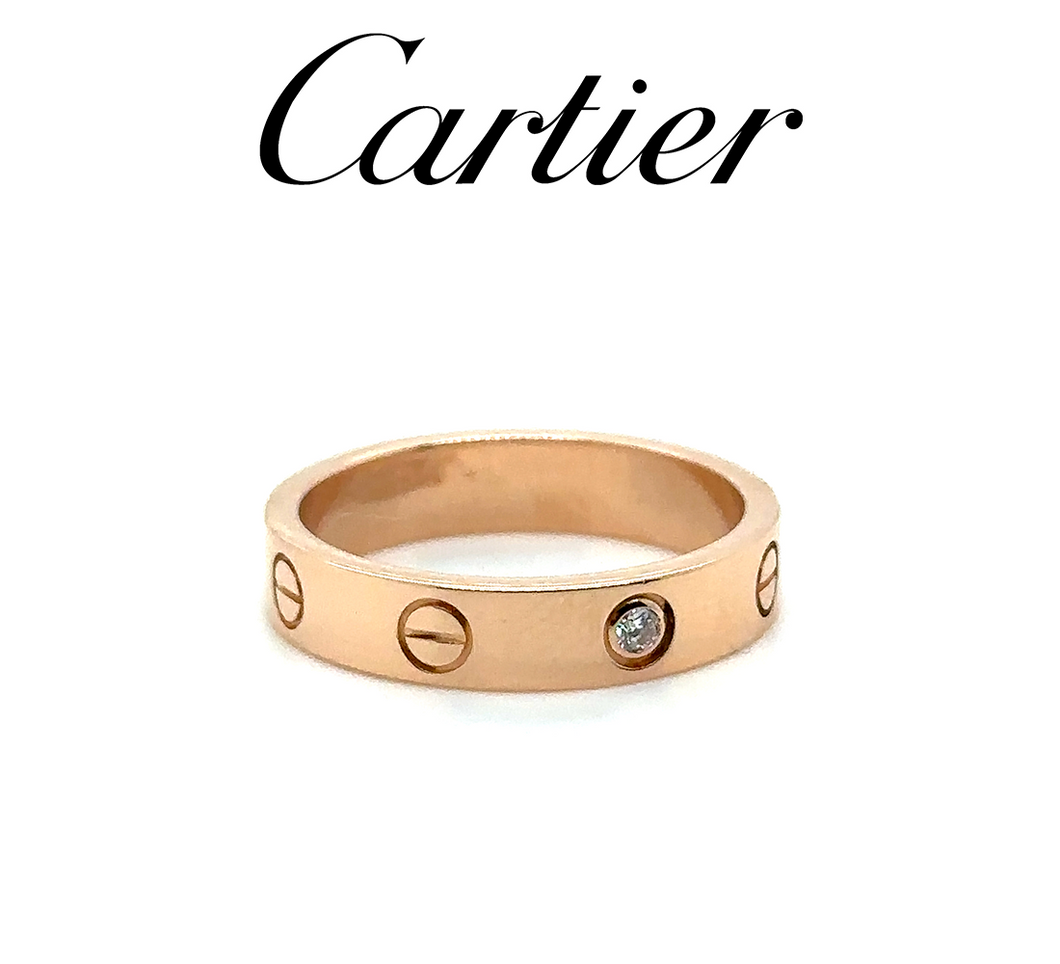 Cartier Love Wedding Band 1 Diamond