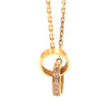 18ct Yellow Gold Cartier LOVE Semi-Pavé Diamond Necklace 0.22ct 6.58g