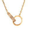 18ct Yellow Gold Cartier LOVE Semi-Pavé Diamond Necklace 0.22ct 6.58g