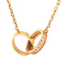 18ct Yellow Gold Cartier LOVE Semi-Pavé Diamond Necklace 0.22ct 6.58g