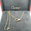 18ct Yellow Gold Cartier LOVE Semi-Pavé Diamond Necklace 0.22ct 6.58g
