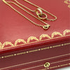 18ct Yellow Gold Cartier LOVE Semi-Pavé Diamond Necklace 0.22ct 6.58g