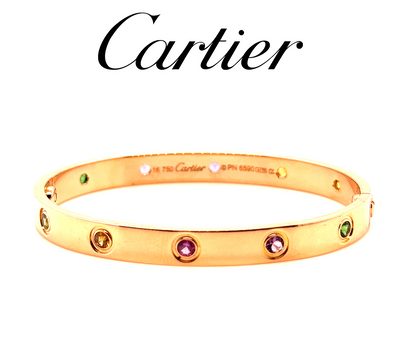 Cartier Pink Gold and Gem Set Bangle, 'Love'