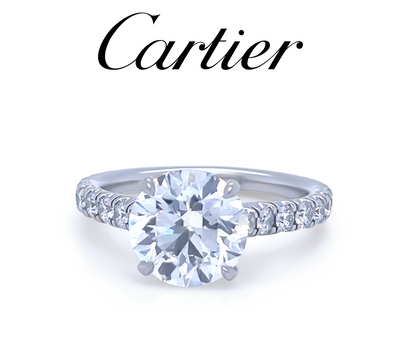 Cartier Platinum Diamond Engagement Ring 3.43ct 5.5g