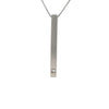 Bespoke 18ct White Gold Diamond Pendant & Necklace 0.05ct