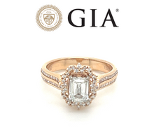 Load image into Gallery viewer, GIA Emerald Cut Diamond Ring 1.25ct