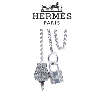 Hermès Sautoir Kelly Clochette Diamond Long Necklace 1.83ct 55.65g