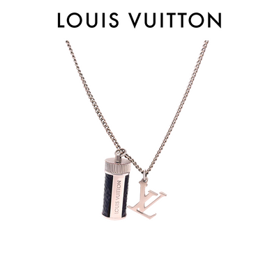 Louis Vuitton Monogram Eclipse Charms Necklace – Silver Tone