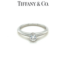 Load image into Gallery viewer, Tiffany &amp; Co Diamond Engagement Ring 0.32ct