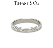 Load image into Gallery viewer, Tiffany & Co Platinum Wedding Band (I Love You) 4.43g