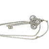 Tiffany & Co Platinum Fleur De Lis Key Diamond Pendant Necklace 0.50ct