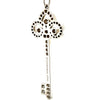Tiffany & Co Platinum Fleur De Lis Key Diamond Pendant Necklace 0.50ct