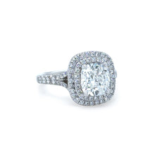 Load image into Gallery viewer, Cerrone 18ct White Gold Double Halo Cushion Cut Diamond Ring 2.27ct