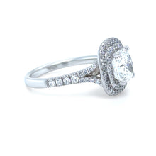 Load image into Gallery viewer, Cerrone 18ct White Gold Double Halo Cushion Cut Diamond Ring 2.27ct