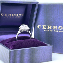 Load image into Gallery viewer, Cerrone 18ct White Gold Double Halo Cushion Cut Diamond Ring 2.27ct