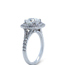 Load image into Gallery viewer, Cerrone 18ct White Gold Double Halo Cushion Cut Diamond Ring 2.27ct