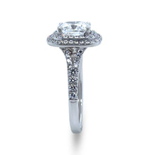 Load image into Gallery viewer, Cerrone 18ct White Gold Double Halo Cushion Cut Diamond Ring 2.27ct