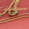 18ct Yellow Gold Cartier LOVE Semi-Pavé Diamond Necklace 0.22ct 6.58g