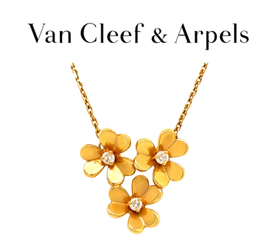 Van Cleef & Arpels Frivole 3-Flower Diamond Pendant Necklace 0.16ct 6.2g