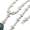 18ct White Gold Tahitian Pearl and Diamond Necklace 1.20ct 35.17g