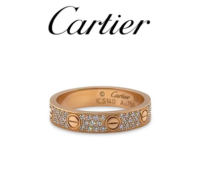 Cartier 18ct Rose Gold Diamond Love Wedding Band 0.31ct
