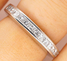 Load image into Gallery viewer, Platinum Princess Cut Canturi Diamond Wedding Band - Luxury Brand Jewellery