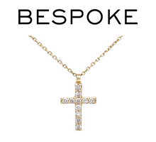 Load image into Gallery viewer, Bespoke 14ct Yellow Gold Diamond Necklace &amp; Pendant Set 0.11ct