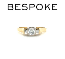 Load image into Gallery viewer, Bespoke 18ct Yellow Gold Diamond Ring 0.43ct