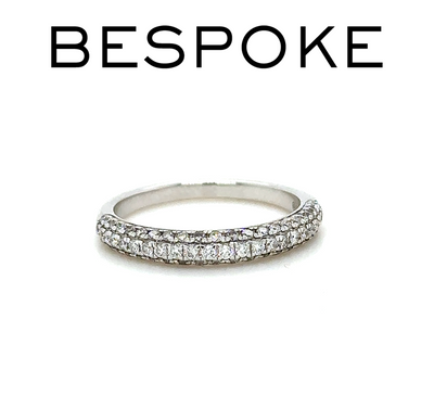 Bespoke 18ct White Gold Half Eternity Ring 0.44ct