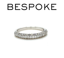 Load image into Gallery viewer, Bespoke 18ct White Gold Half Eternity Ring 0.41ct