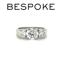 Load image into Gallery viewer, Bespoke 3 Stone Diamond Engagement Ring 1.51ct