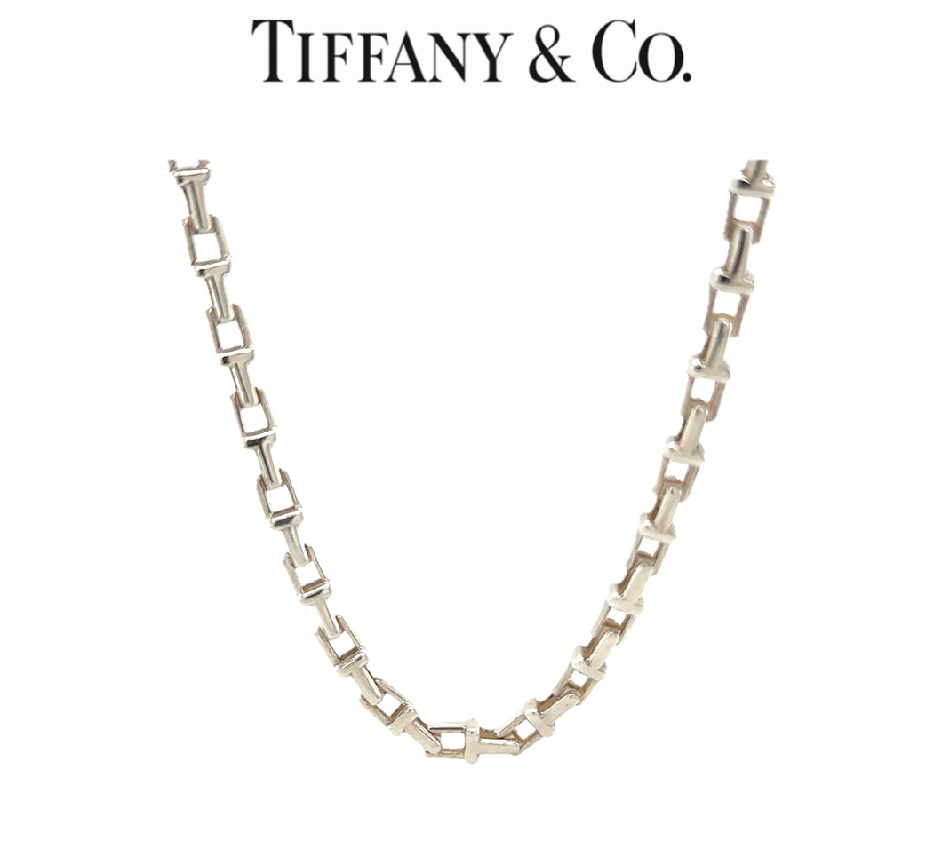 Tiffany and Co Small T Square Chain Necklace (RARE)