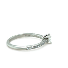 Load image into Gallery viewer, Tiffany &amp; Co. Platinum Novo Princess-Cut Diamond Engagement Ring 0.23ct 3g
