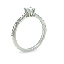 Load image into Gallery viewer, Tiffany &amp; Co. Platinum Novo Princess-Cut Diamond Engagement Ring 0.23ct 3g