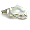 14ct White Gold Austrian Rock Crystal Cultured Pearl and Diamond Floral Brooch 11.93g