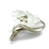 14ct White Gold Austrian Rock Crystal Cultured Pearl and Diamond Floral Brooch 11.93g