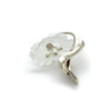 14ct White Gold Austrian Rock Crystal Cultured Pearl and Diamond Floral Brooch 11.93g